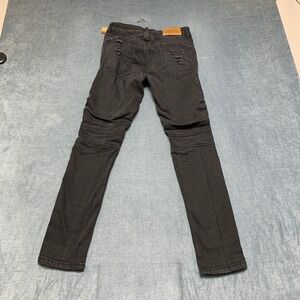 RNZ Ripped Jeans Women 28x30 Black Premium Denim Wear Boho Distressed Skinny Leg